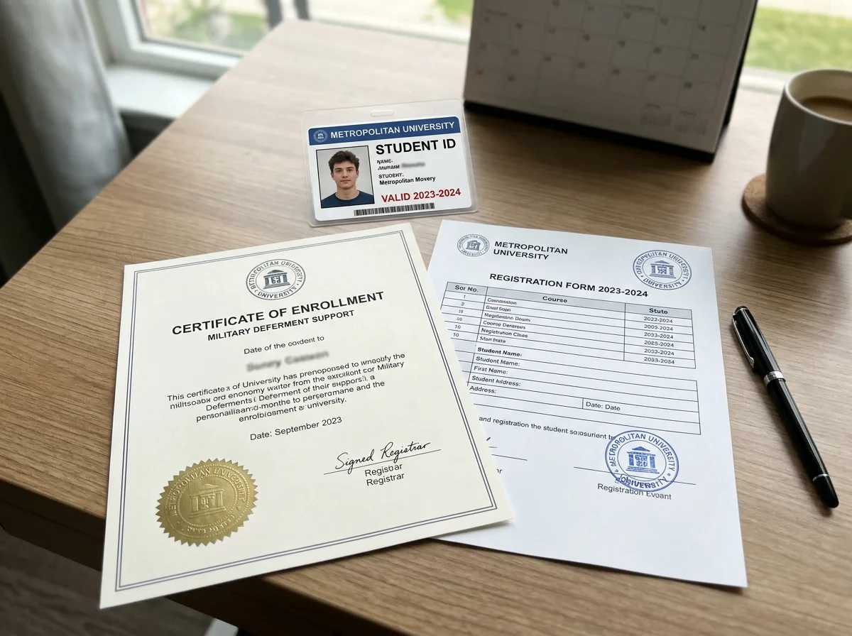 Документы для оформления отсрочки от армии: справка из вуза, приписное свидетельство, студенческий билет
